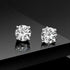 Brilliant Cut 18K White Gold Plated Cubic Zirconia Men Women Solitaire Earrings